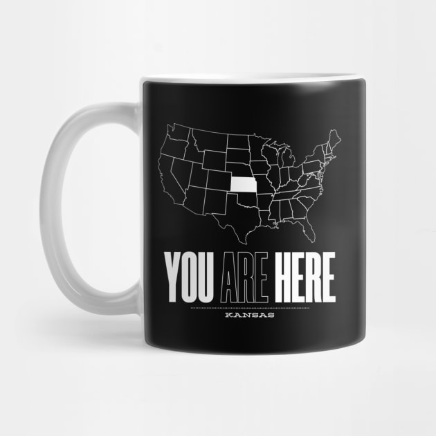 You Are Here Kansas - United States of America Travel Souvenir by bluerockproducts